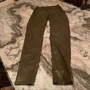 DIANE GILMAN FAUX LEATHER PANTS